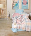 Lenjerie de pat pentru o persoana Young, Smile - Mint, Cotton Box, Bumbac Ranforce