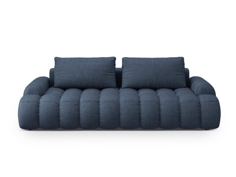 Canapea extensibila 4 locuri, Linz, Cosmopolitan Design, 250x100x84 cm, tesatura structurata, albastru inchis