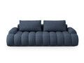 Canapea extensibila 4 locuri, Linz, Cosmopolitan Design, 250x100x84 cm, tesatura structurata, albastru inchis