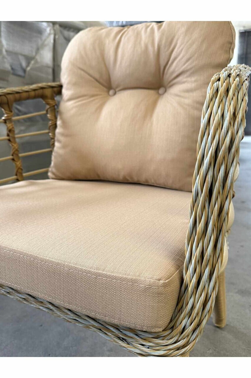 Set mobilier de gradina, Hanah Home, Manolya, ALUMINIU, Bej - view 5