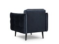 Fotoliu, Canna, Mazzini Sofas, 90x100x88 cm, catifea, albastru inchis