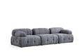 Canapea 3 locuri, Atelier del Sofa, 560ARE1555, Lemn de fag / PAL, Gri