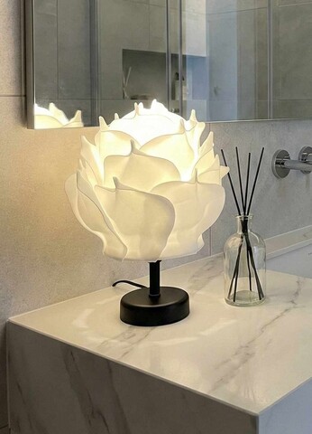 Lampa de masa, L'essentiel Maison, 627GNT1022, Alb/Negru
