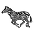 Decoratiune de perete, Zebras, Metal, 95 x 77 cm, Negru