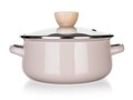 Set 3 cratite emailate cu capac Naturela, Banquet, 14/18/22 cm