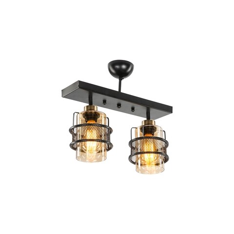 Lustra modelight-mdl.3710, 40x36x40 cm, 2 x e27, 20 w, negru