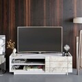 Comoda TV, Decorotika, Valantina, 140x41.4x37.1 cm, Alb