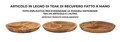 Sculptura decorativa / vas decorativ Tray, Mauro Ferretti, 25.5x25.5x3 cm, tec reciclat, lucrat manual, model unicat, maro