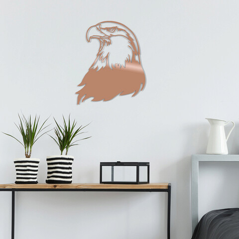 Decoratiune de perete, Eagle2, Metal, Dimensiune: 38 x 45 cm, Cupru