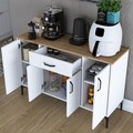 Dulap multifunctional, Rani, JE136, Alb/Maro