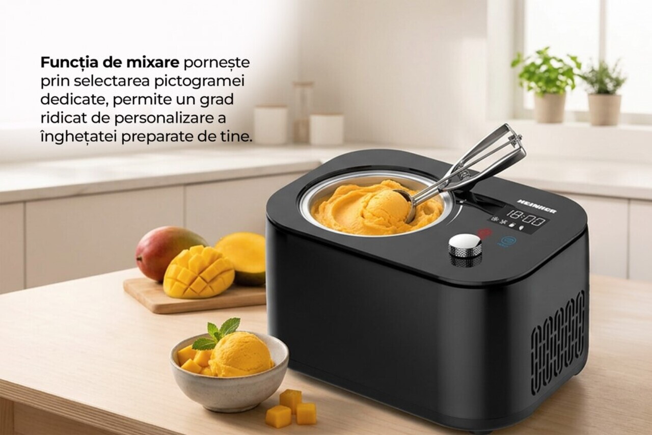 Masina inghetata IceDelight, Heinner, 100W, 1L, negru - view 8