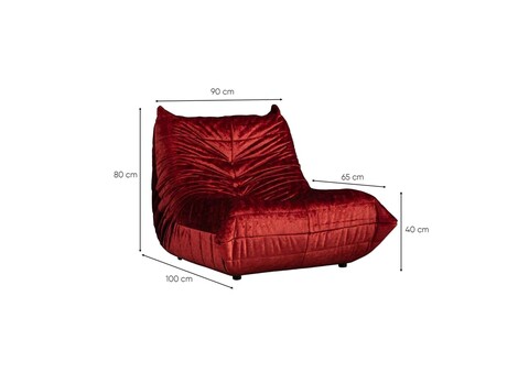 Fotoliu, Atelier del Sofa, 560ARE5226, Frame: No Frame Fountain Support With Chipboard, Rosu