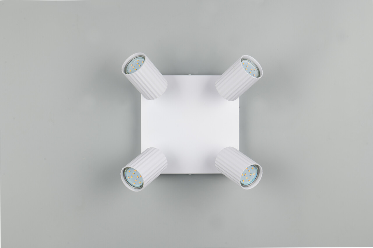 Plafoniera Soka, TRIO, 20x20x14.5 cm, 10W, 4x GU10, metal, alb mat