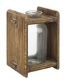 Vaza Blume Flower, Bizzotto, 17.5 x 14 x 22 cm, lemn de brad/sticla