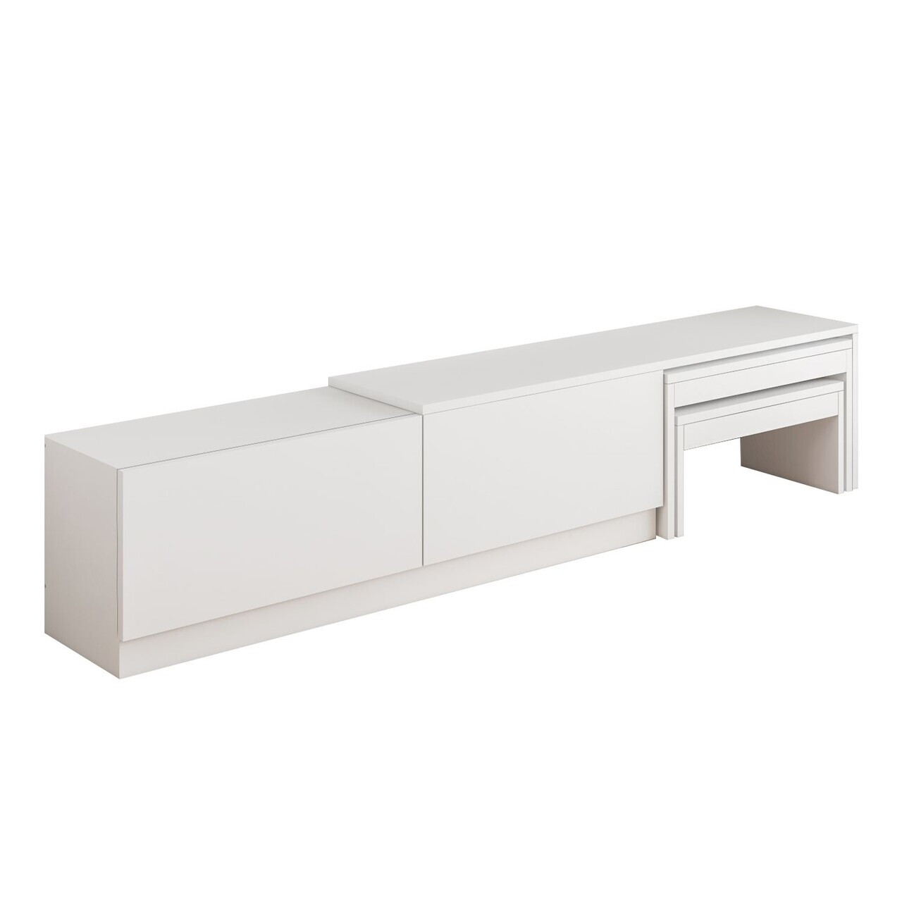 Comoda TV, Hanah Home, Nest, 180x36x30 cm, PAL, Alb — imaginea 5