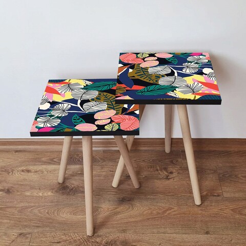 Set masute 2 piese, leona, 2shp209, multicolor