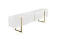 Comoda TV, Nordure, Serenity, 180x50x29 cm, PAL, Alb/Auriu
