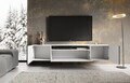 Comoda TV ADRK, Noemi, 200x41x40 cm, PAL melaminat/MDF, negru/alb