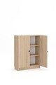 Corp biblioteca, Hanah Home, Bili3 Shelf 2 Lid, 80x105x28 cm, Stejar Sonomo