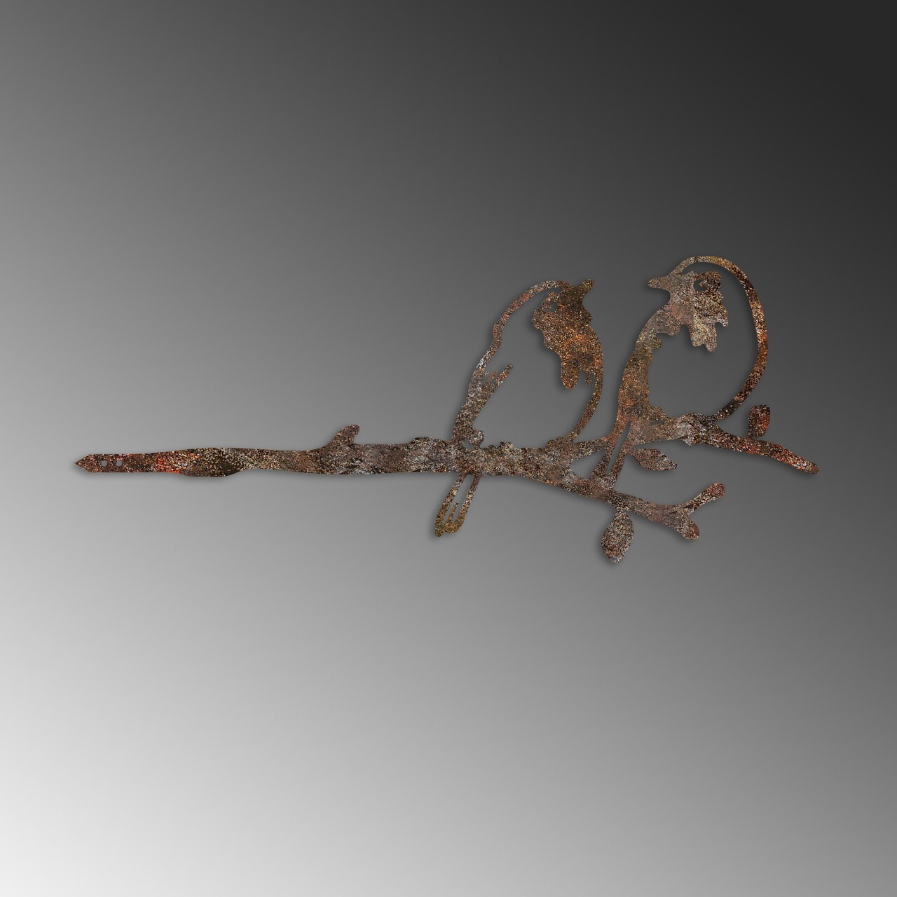 Obiect decorativ de grădină, Bird On The Branch 06, 50x20 cm, Maro - imagine 5