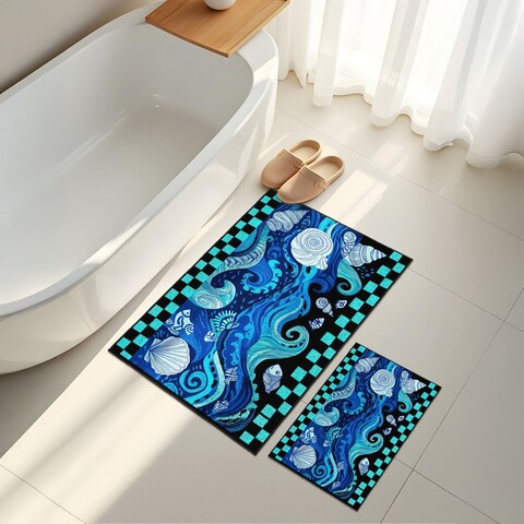 Set covorase de baie, L'essentiel Maison, Asr14, Albastru