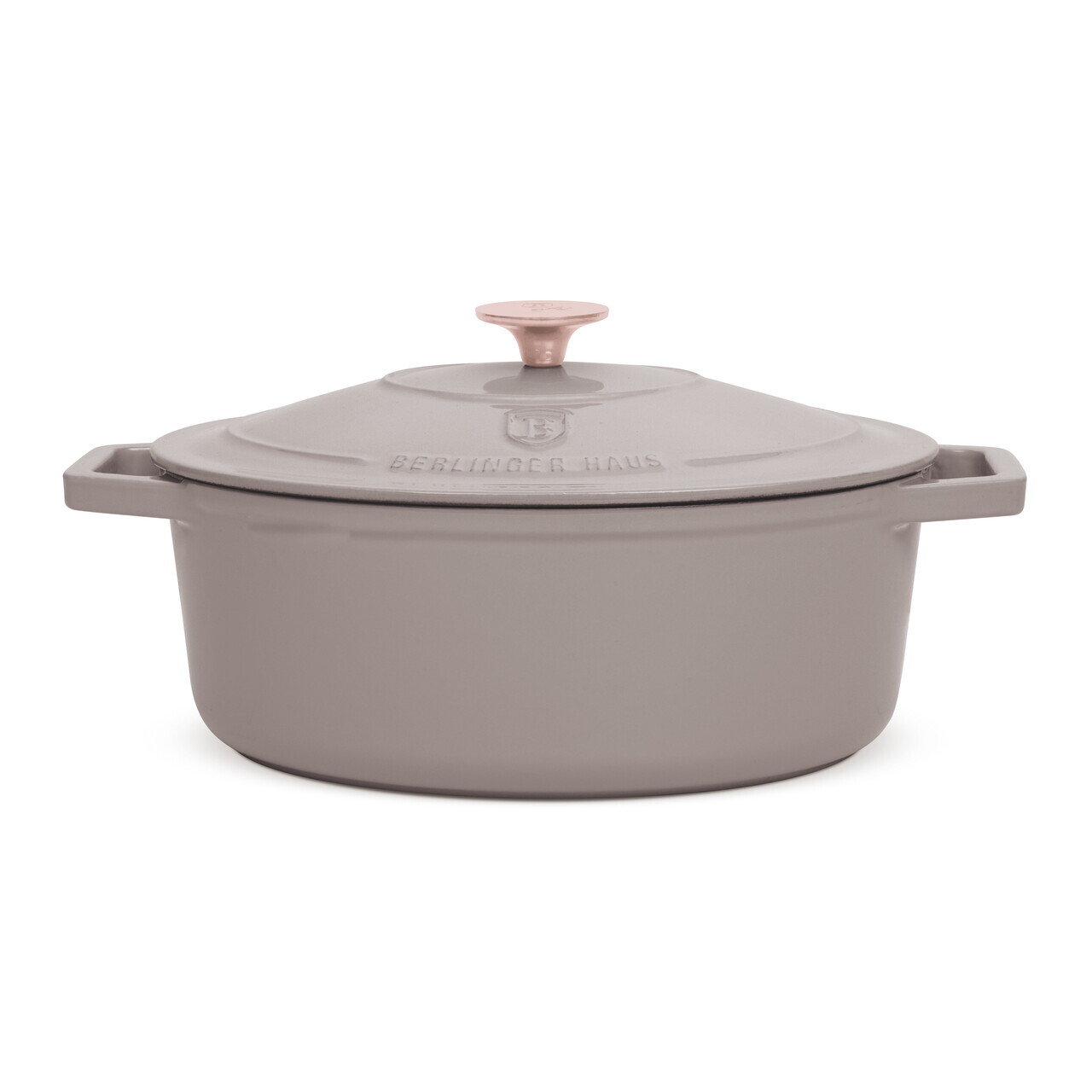 Tava cu capac Berlinger Haus, Taupe, 30x12 cm, 4.65 L, fonta, taupe - imagine 8