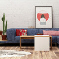 Masuta de cafea, Mod Design, Nuguso, 90x42x40 cm, Stejar / Alb