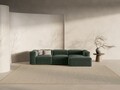 Coltar dreapta 3 locuri, Bergamo, Cosmopolitan Design, 304x152x70 cm, tesatura structurata, verde muschi