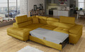 Coltar extensibil stanga 4 locuri, ELTAP, Anton, 272x203x85 cm, lemn/poliester, mustar