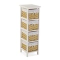Dulap baie cu 4 cosuri Pompei, Versa, 29 x 25 x 82 cm, lemn, natural