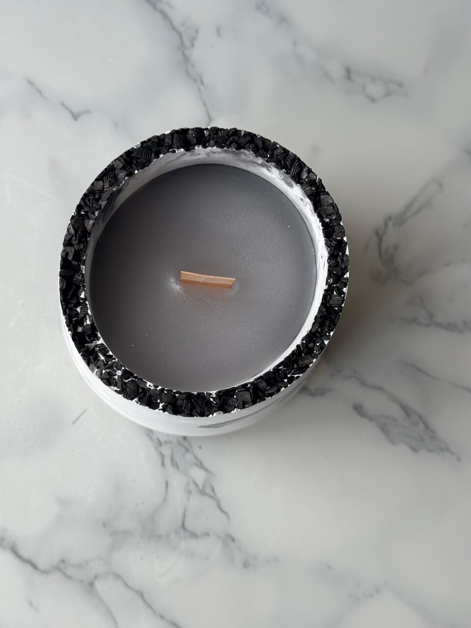 Lumanare, Glamour Candle 7TM, Beton, Gri/Alb