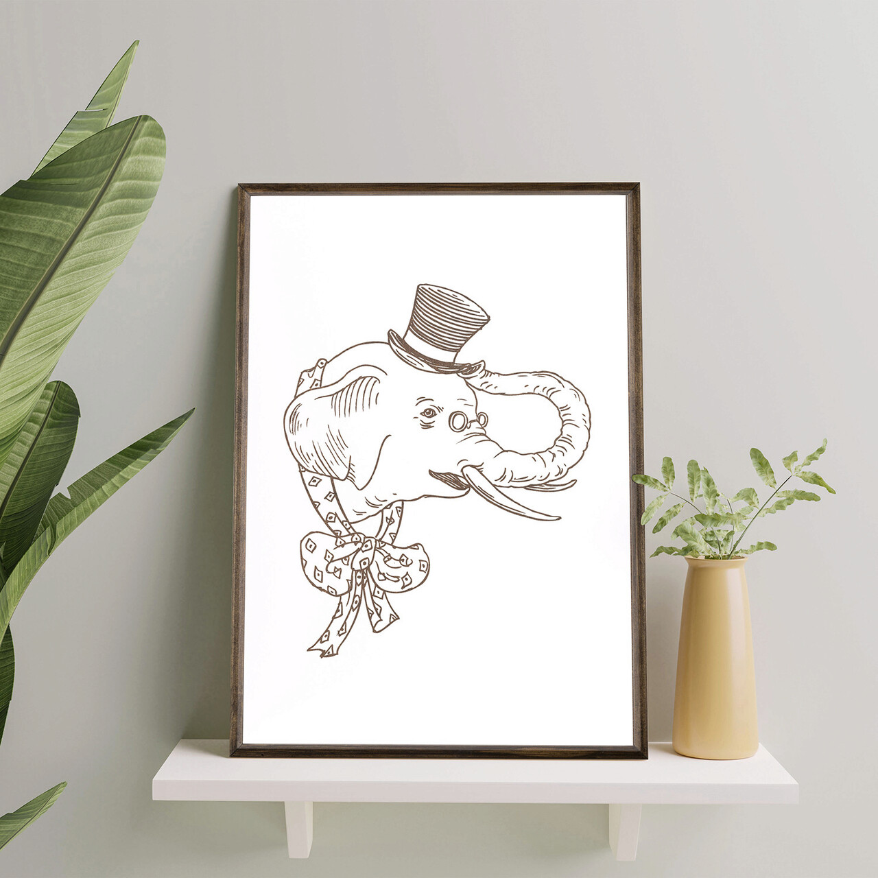 Tablou decorativ TD160 Desenat manual Natural