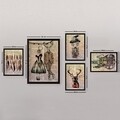 Set 5 tablouri decorative, SET_078, Lulu, 24x29 cm/34x44 cm, plastic