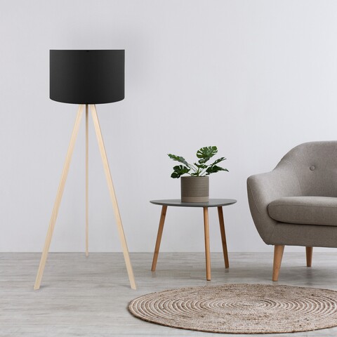 Lampadar, ayd-1521, insignio, 38 x 140 cm, 1 x e27, 60w, negru/maro