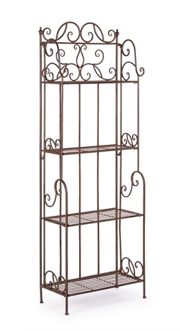 Etajera Shelf, Bizzotto, 57 x 28 x 164 cm, otel, maro Mobilier si saltele