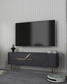 Comoda TV, Olivia, Retrolp5, Antracit / Aur