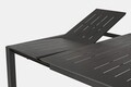 Masa extensibila pentru gradina/terasa Konnor, Bizzotto, 160 x 110/160 x 77.5 cm, aluminiu, gri carbune