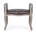 Bancheta Diva, Bizzotto, 71x48x60 cm, lemn de arbore de cauciuc, maro inchis