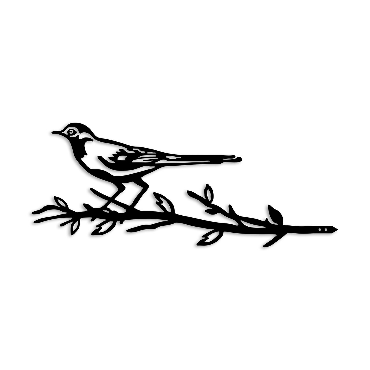 Obiect decorativ de grădină, Bird On The Branch 05, 50x20 cm, Negru - view 4