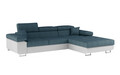 Coltar extensibil dreapta 4 locuri ELTAP, Armd-45, Armando, 289x203x85 cm, lemn/poliester, albastru/alb
