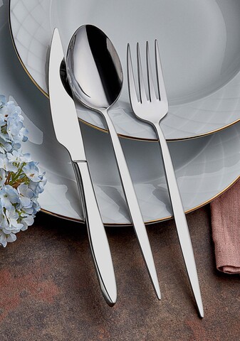 Set tacamuri Istanbul24, Dynasty, 24 piese, inox, argintiu Dynasty
