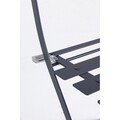 Set mobilier de gradina 3 piese, Bistro Wissant, Bizzotto, otel, finisaj mat, gri carbune