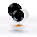 Serviciu de masa 18 piese, Luminarc, Harena, sticla, alb/negru