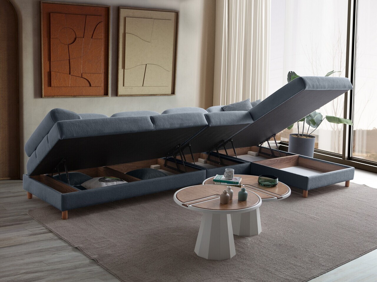 Coltar, Atelier del Sofa, 752EST1422, Albastru navy — imaginea 4