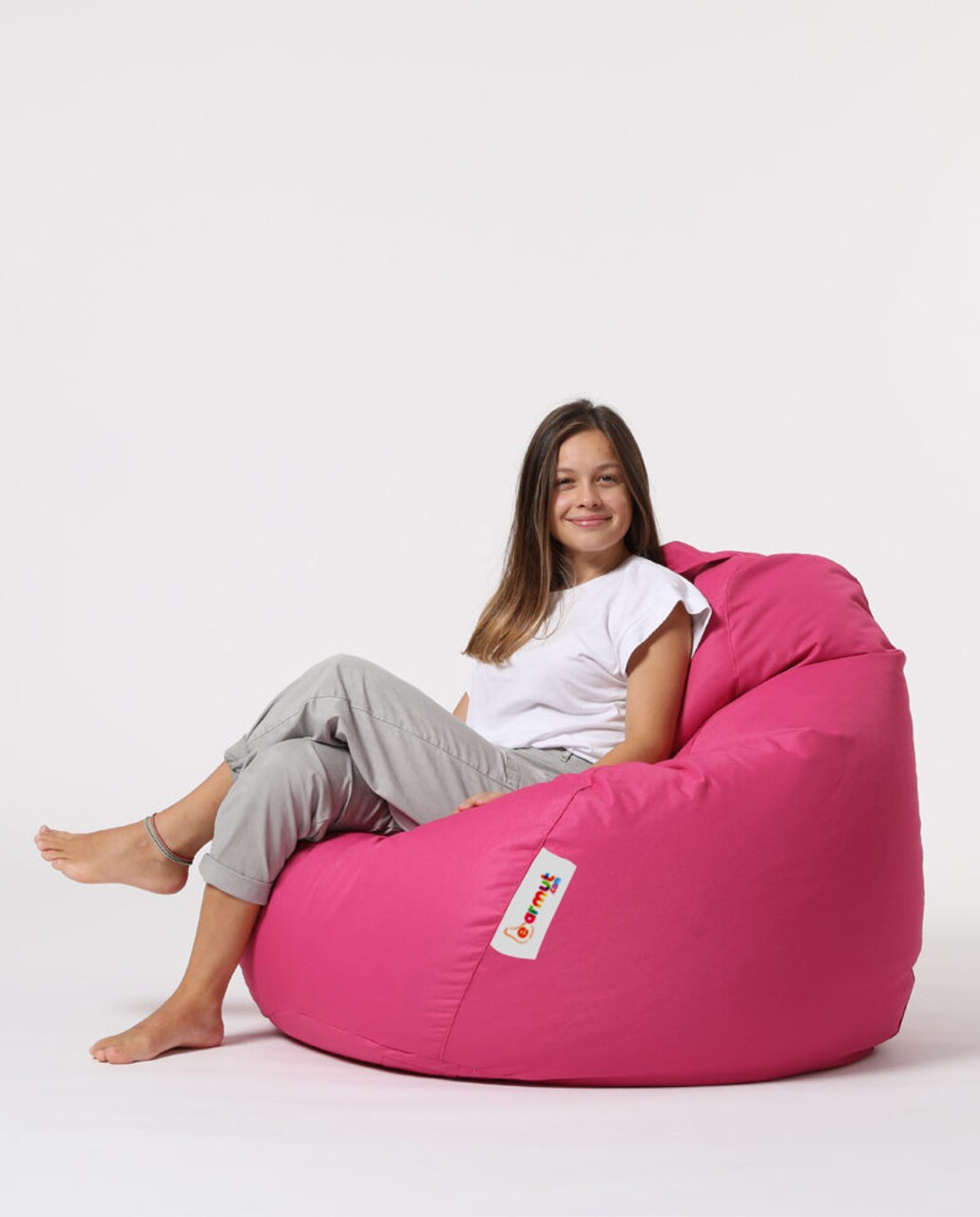 Fotoliu Puf, Bean Bag, Ferndale Premium XXL, 115 X 130 Cm, Poliester Impermeabil, Roz