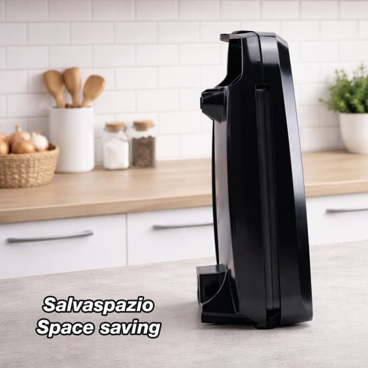Sandwich maker Beper, 1400W, 26x32.5x10.8 cm, bachelita/otel, negru — imaginea 5