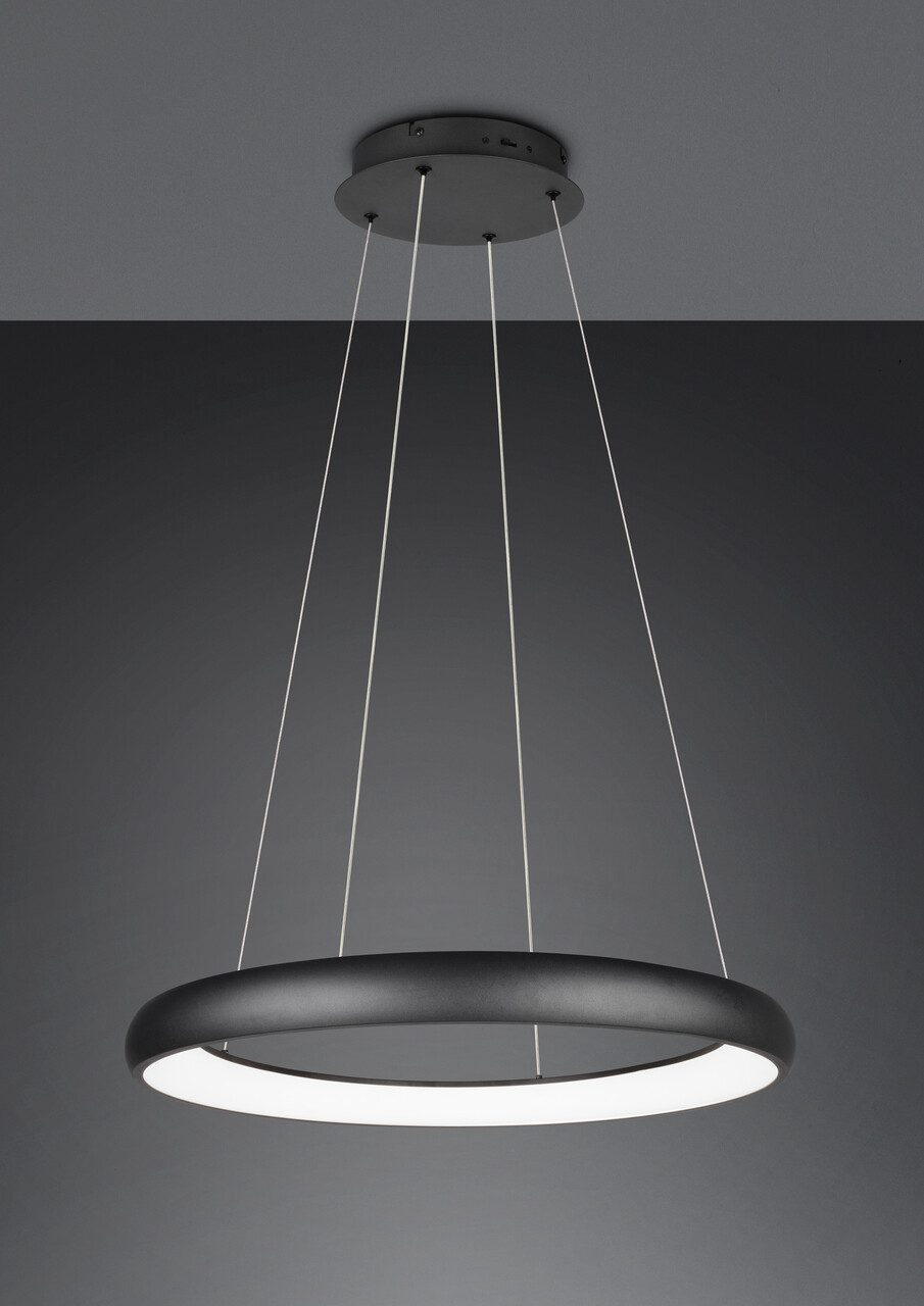 Lustra Cardona, TRIO, 75x150 cm, 59W, 1x SMD LED, metal, negru mat - 1 | YEO