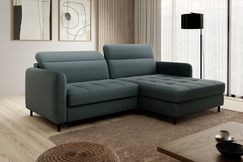 Coltar extensibil dreapta 3 locuri ELTAP, RT-38MAN, Gomsi, 228x165x100 cm, lemn/poliester, verde