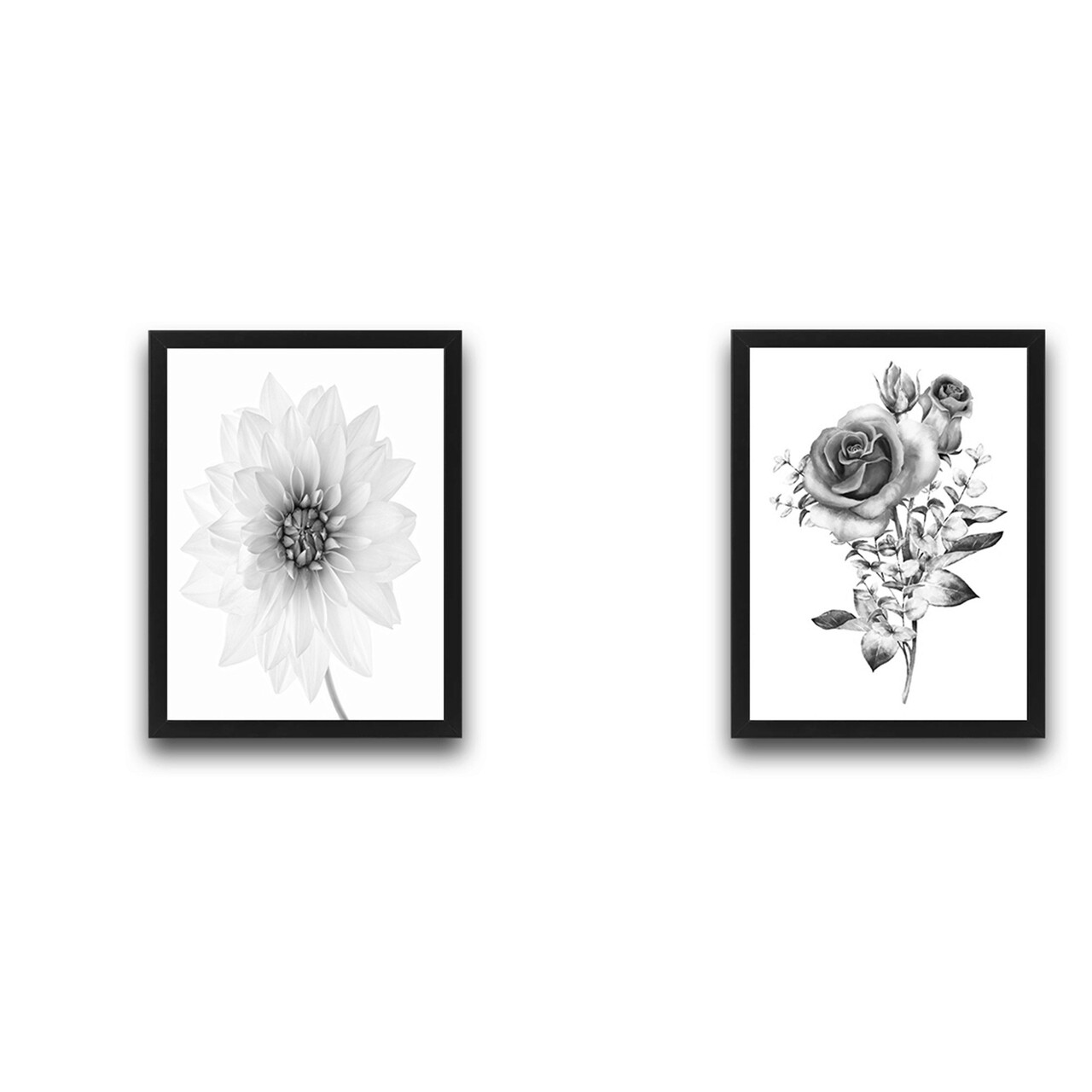 Set 2 tablouri decorative, Rose Rose Set, PAL, Hartie, Multicolor - 1 | YEO