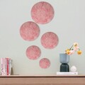 Set 5 decoratiuni de perete, Marble v2, metal, lucrat manual, Ø7 - 27 cm, multicolor
